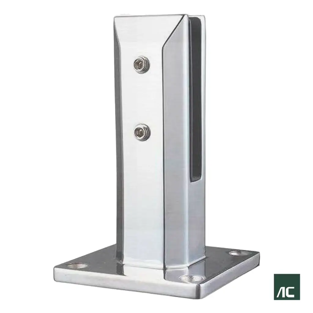 MINIPOSTE T/ABRAZADERA A VIDRIO 10mm - 12mm 160mm SS304