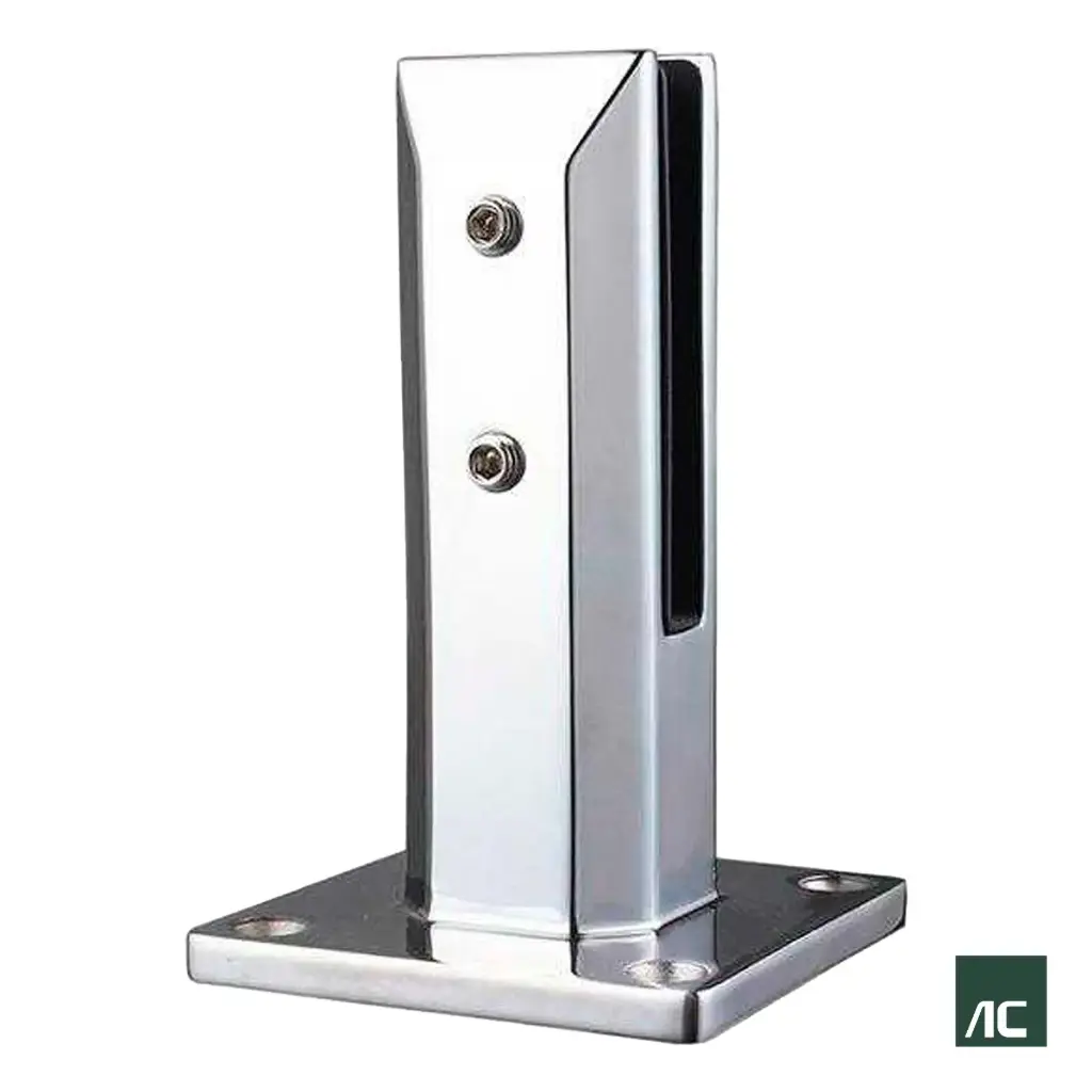 MINIPOSTE T/ABRAZADERA A VIDRIO 10mm - 12mm 160mm SS304 BRILLANTE