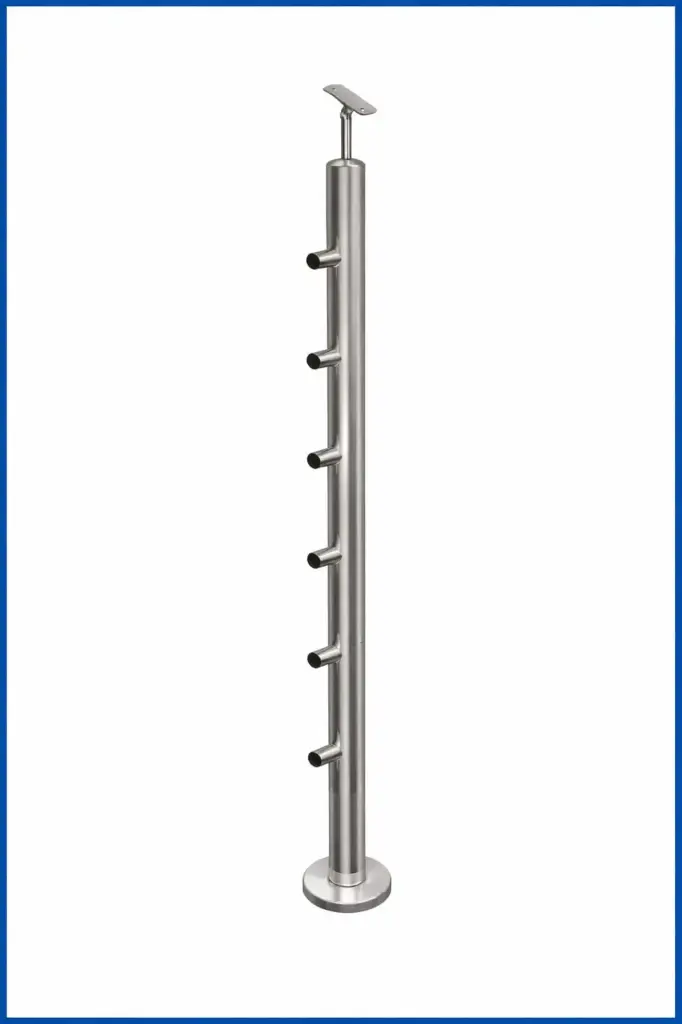 POSTE DE 2" 50.8mm 6 CONECTORES PARA TUBO DE 1/2" 12.7mm SS304 