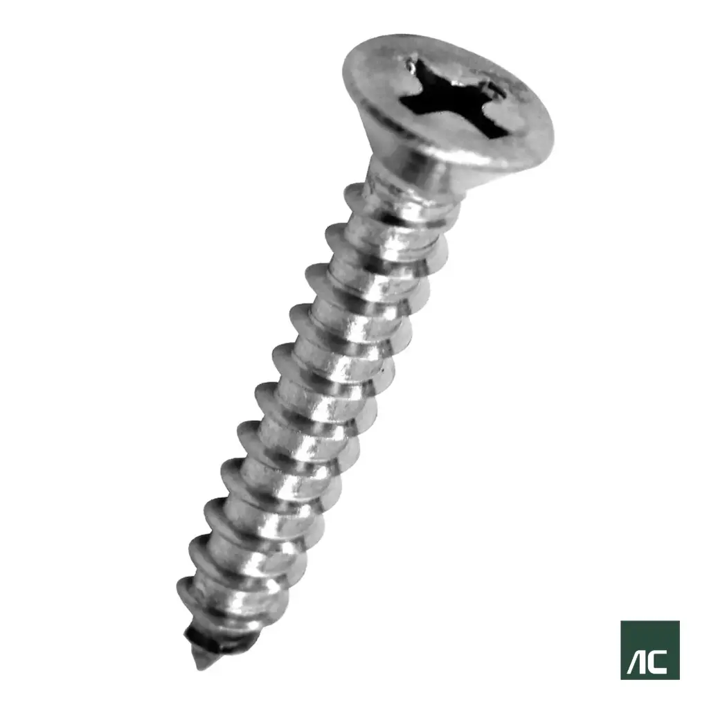 TORNILLO C/PLANA No.14x2" ACERO INOXIDABLE
