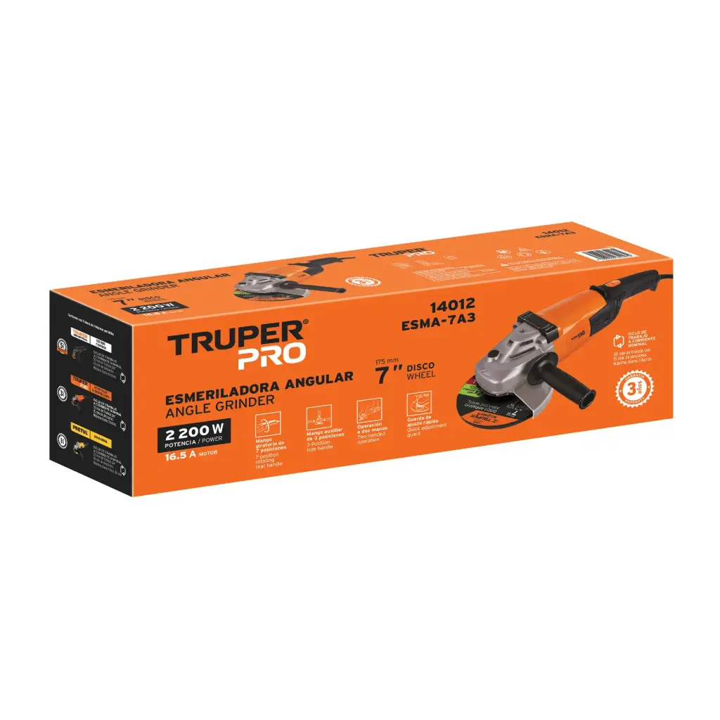 ESMERILADORA ANGULAR 700W, TRUPER PRO 