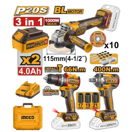COMBO KIT 3 PCS 20V INGCO