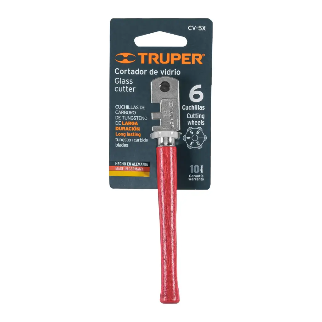 CORTADOR DE VIDRIO 5" CON 6 CUCHILLAS TRUPER