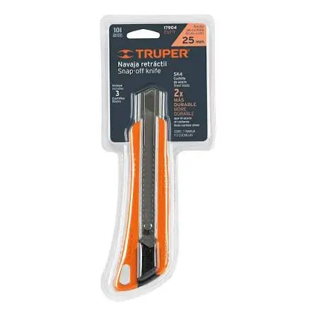 CUTTER 25 MM REFORZADO DE PLATICO CON ALMA METALICA TRUPER