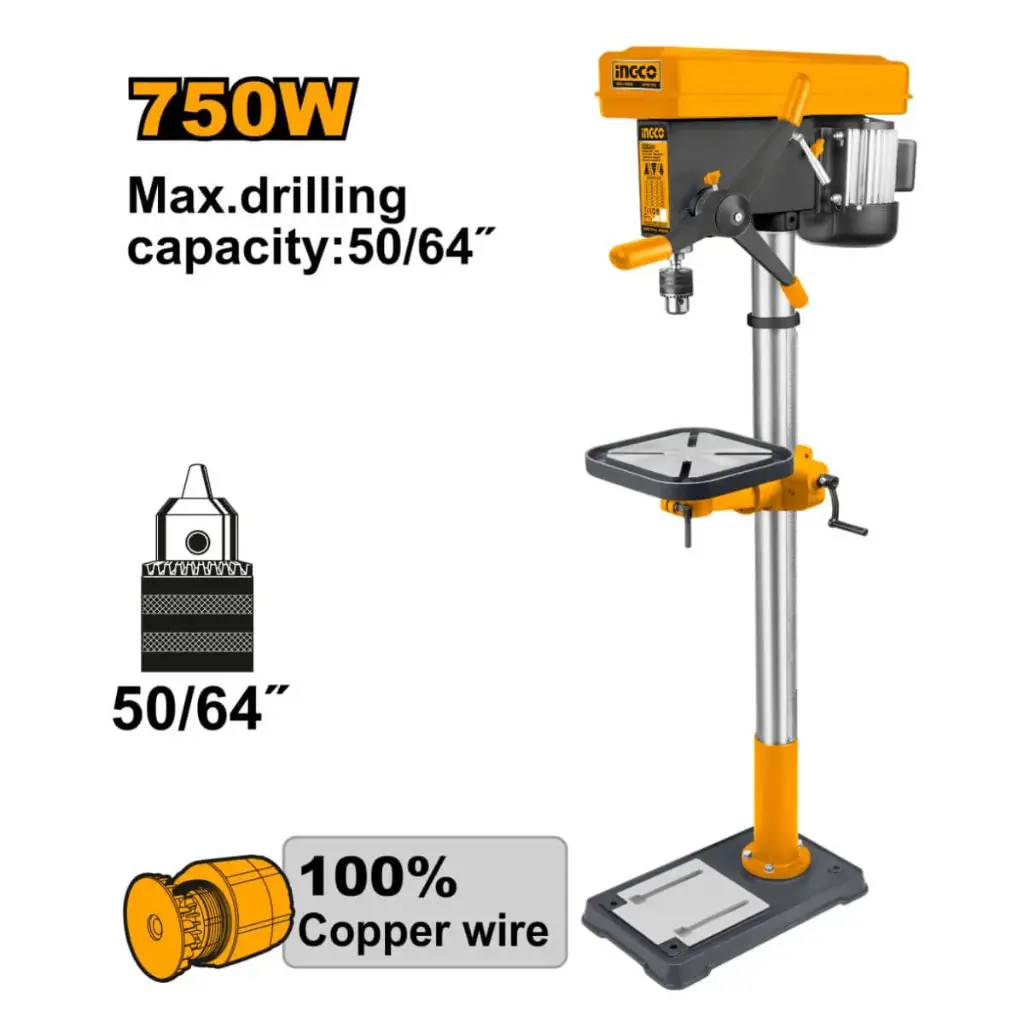 BARRENO DE PEDESTAL INGCO 1 HP/750W 16 VEL