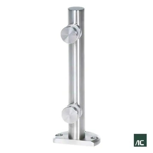 [HR02015] MINIPOSTE Ø1.1/4" 31.8mm A VIDRIO 10mm - 12mm 250mm SS304 BRILLANTE
