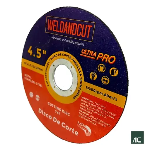 [AB01011] DISCO CORTE METAL/ACERO Ø4.1/2" 115mm 1.2mm WELDANDCUT