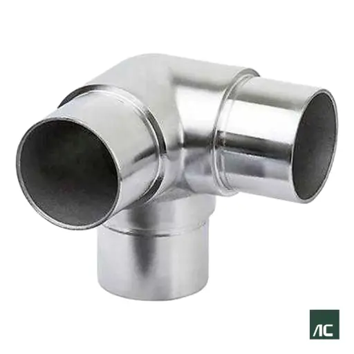 [HR01028] CODO RECTO P/ESQUINA 90° Y BASE Ø2" 50.8mm SS304