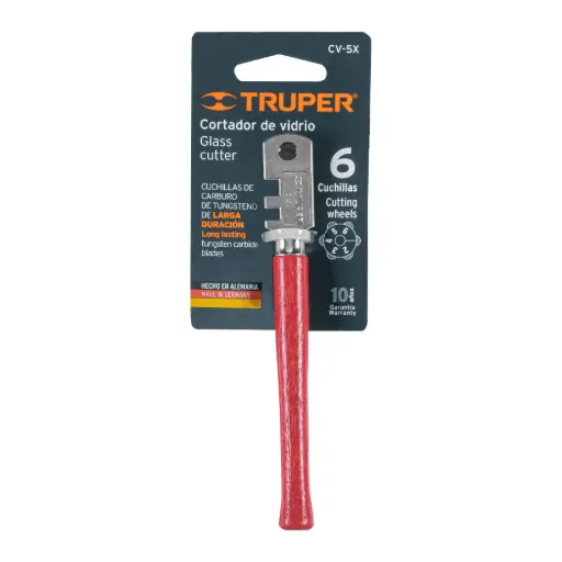 [HM02046] CORTADOR DE VIDRIO 5" CON 6 CUCHILLAS TRUPER
